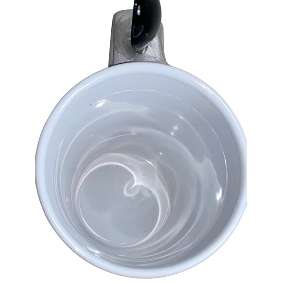 Zebra Print Mug With Matching Black Spoon 12 Oz V&S Houseware Ceramic Dishwasher - Picture 3 of 7